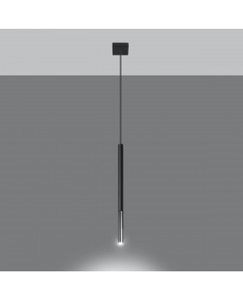 Lampa wisząca MOZAICA 1 czarny/chrom Sollux SL.0885