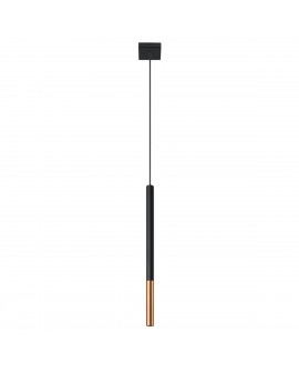 Lampa wisząca MOZAICA 1 czarny/miedź Sollux SL.0888
