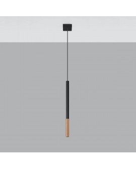 Lampa wisząca MOZAICA 1 czarny/miedź Sollux SL.0888