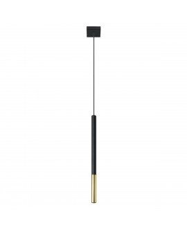 Lampa wisząca MOZAICA 1 czarny/złoto Sollux SL.0891
