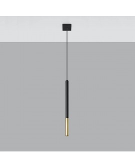 Lampa wisząca MOZAICA 1 czarny/złoto Sollux SL.0891