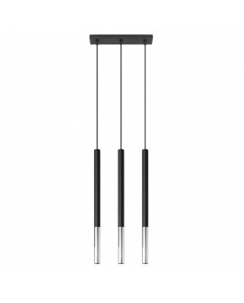 Lampa wisząca MOZAICA 3L czarny/chrom Sollux SL.0886