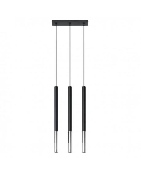 Lampa wisząca MOZAICA 3L czarny/chrom Sollux SL.0886