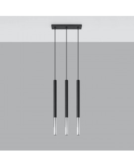 Lampa wisząca MOZAICA 3L czarny/chrom Sollux SL.0886
