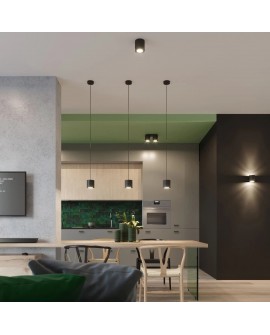 Lampa wisząca ORBIS 1 czarny Sollux SL.0051