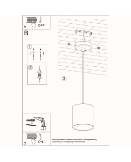 Lampa wisząca ORBIS 1 czarny Sollux SL.0051
