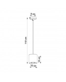 Lampa wisząca ORBIS 1 szary Sollux SL.0052