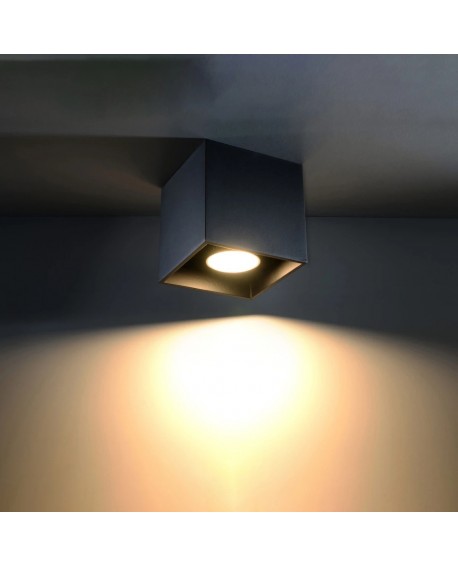 Plafon QUAD 1 czarny Sollux SL.0022