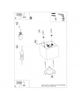 Plafon QUAD 1 biały Sollux SL.0027