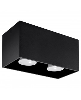 Plafon QUAD MAXI czarny Sollux SL.0381