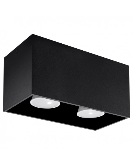 Plafon QUAD MAXI czarny Sollux SL.0381