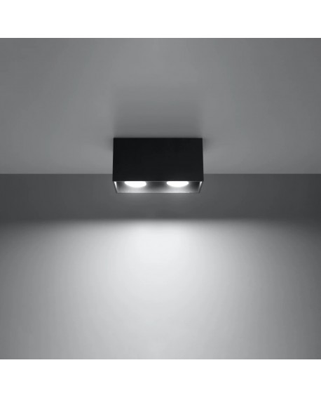 Plafon QUAD MAXI czarny Sollux SL.0381