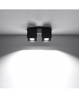 Plafon QUAD 2 czarny Sollux SL.0063