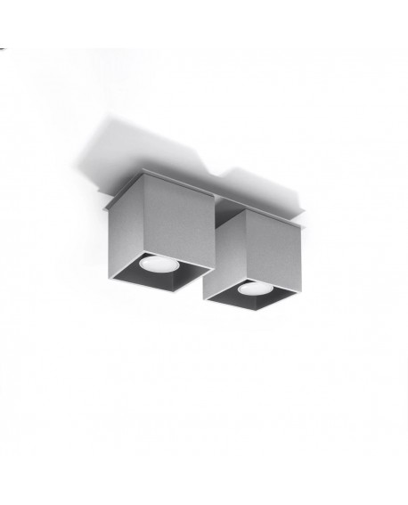 Plafon QUAD 2 szary Sollux SL.0064