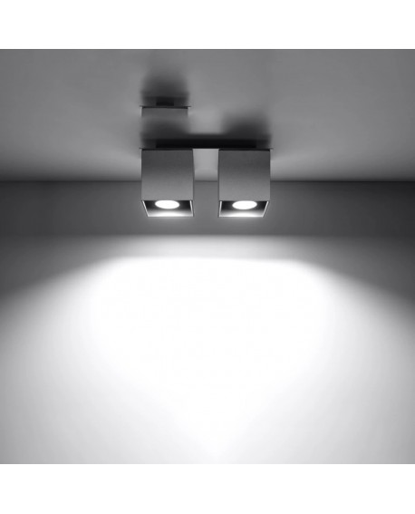 Plafon QUAD 2 szary Sollux SL.0064