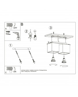 Plafon QUAD 2 biały Sollux SL.0065