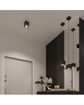 Lampa wisząca QUAD 1 czarny Sollux SL.0060