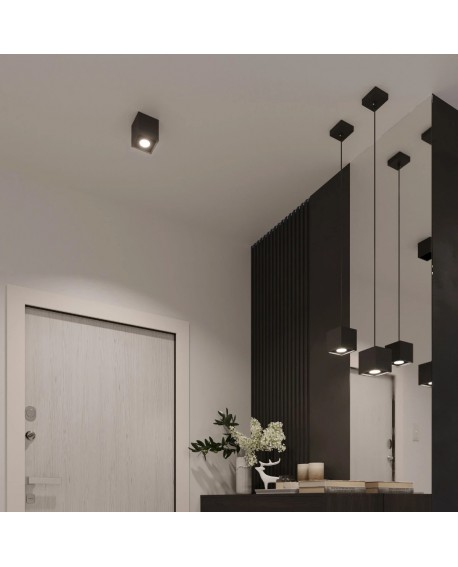 Lampa wisząca QUAD 1 czarny Sollux SL.0060