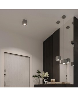 Lampa wisząca QUAD 1 szary Sollux SL.0061