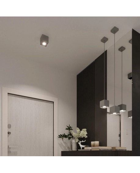 Lampa wisząca QUAD 1 szary Sollux SL.0061