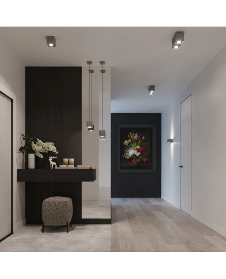 Lampa wisząca QUAD 1 szary Sollux SL.0061