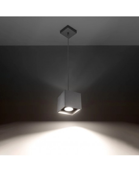 Lampa wisząca QUAD 1 szary Sollux SL.0061