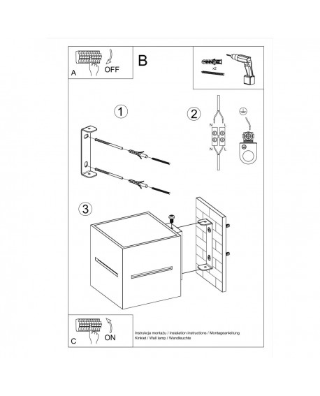 Kinkiet LOBO szary Sollux SL.0205