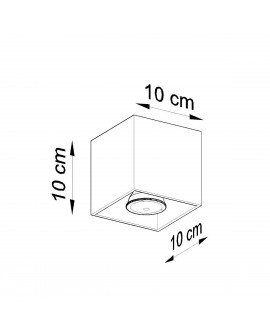 Plafon QUAD 1 antracyt Sollux SL.0567