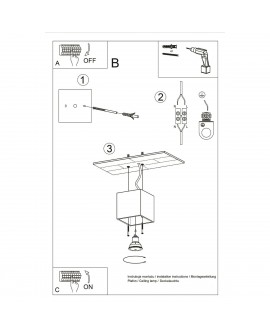 Plafon QUAD 1 antracyt Sollux SL.0567