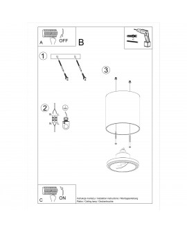 Plafon TIUBE biały Sollux SL.0695