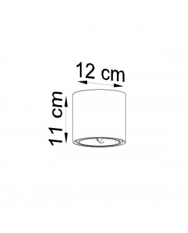 Plafon TIUBE czarny Sollux SL.0697