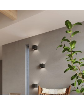 Kinkiet LUCA czarny LED IP54 Sollux SL.0545