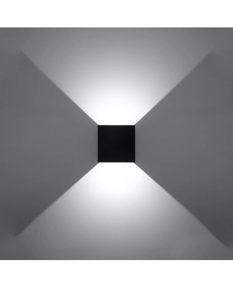 Kinkiet LUCA czarny LED IP54 Sollux SL.0545