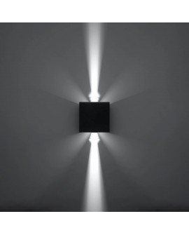 Kinkiet LUCA czarny LED IP54 Sollux SL.0545