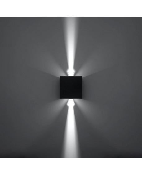 Kinkiet LUCA czarny LED IP54 Sollux SL.0545