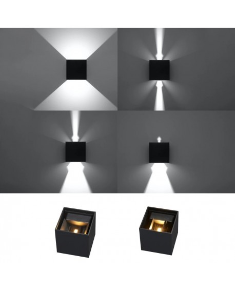 Kinkiet LUCA czarny LED IP54 Sollux SL.0545