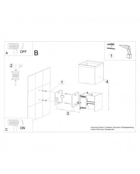 Kinkiet LUCA czarny LED IP54 Sollux SL.0545