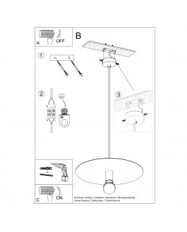 Lampa wisząca FLAVIO czarna Sollux SL.0853