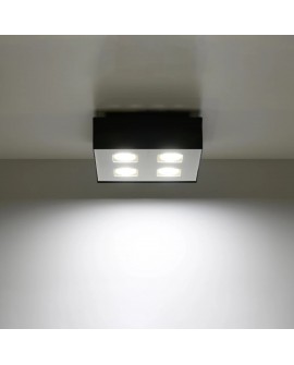 Plafon MONO 4 czarny Sollux SL.0073