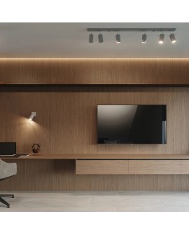 Plafon RING 4L szary Sollux SL.0453