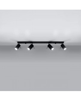 Plafon RING 4L czarny Sollux SL.0332