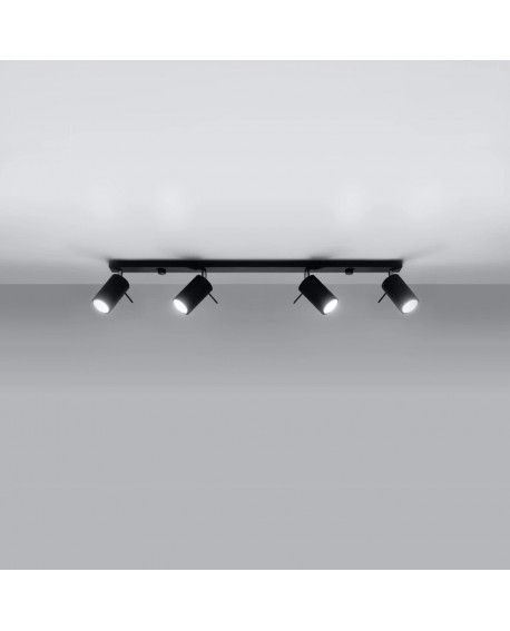 Plafon RING 4L czarny Sollux SL.0332