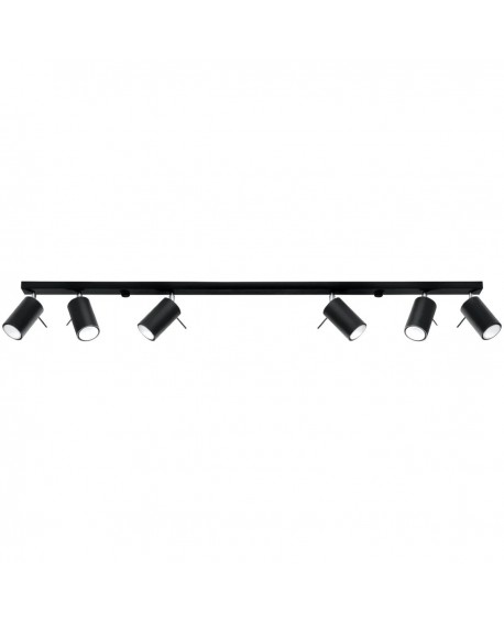 Plafon RING 6L czarny Sollux SL.0334