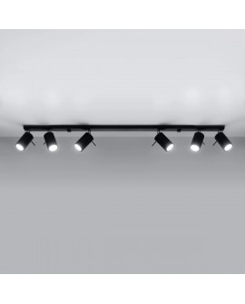 Plafon RING 6L czarny Sollux SL.0334