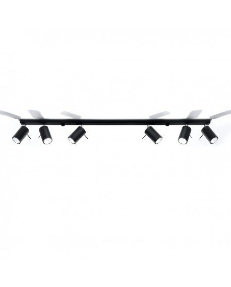 Plafon RING 6L czarny Sollux SL.0334