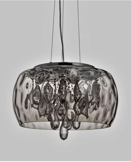 NOWOCZESNA LAMPA WISZĄCA CHROMOWANA RUBINA D50 LUMINA DECO