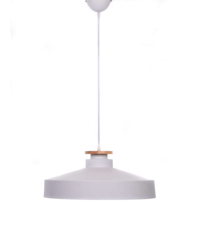minimalistyczna biała lampa wisząca ludor lumina deco z przewodem