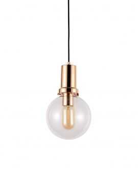 NOWOCZESNA LAMPA WISZĄCA PRZEZROCZYSTO-ZŁOTA DORITO D15 LUMINA DECO