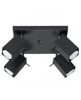 Plafon MERIDA 4 czarny Sollux SL.0102