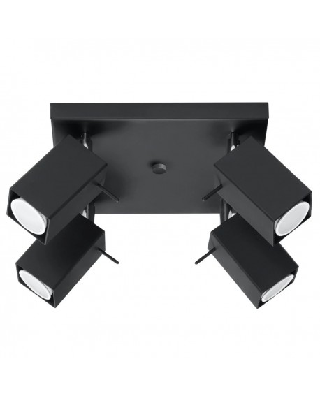 Plafon MERIDA 4 czarny Sollux SL.0102